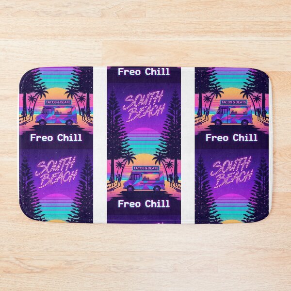 Item preview, South Beach Fremantle - Neon Synthwave Food Truck Art designed and sold by Digital Dreams Arts.