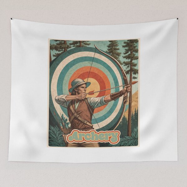 Item preview, Bullseye Vintage: Archery in the Pines designed and sold by ForeverPrintsOK.