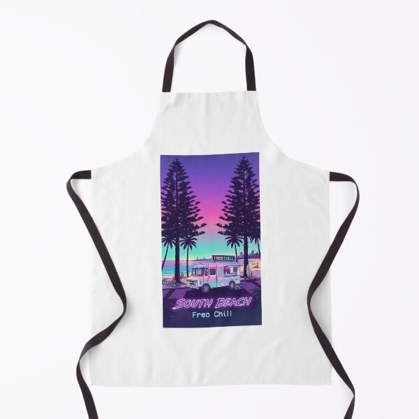Item preview, South Freo Norfolk Pines - Vaporwave Beach Illustration designed and sold by Digital Dreams Arts.