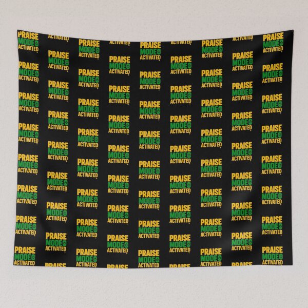 Item preview, Green & Gold Praise Mode Activated | Christian Spiritual Quote designed and sold by Zuriel Hargrove.