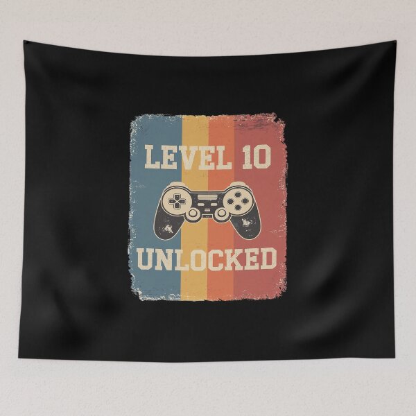 Item preview, Level 10 Unlocked Video Gamer 10 Year Old 10th Birthday  designed and sold by DigitaldeligArt.