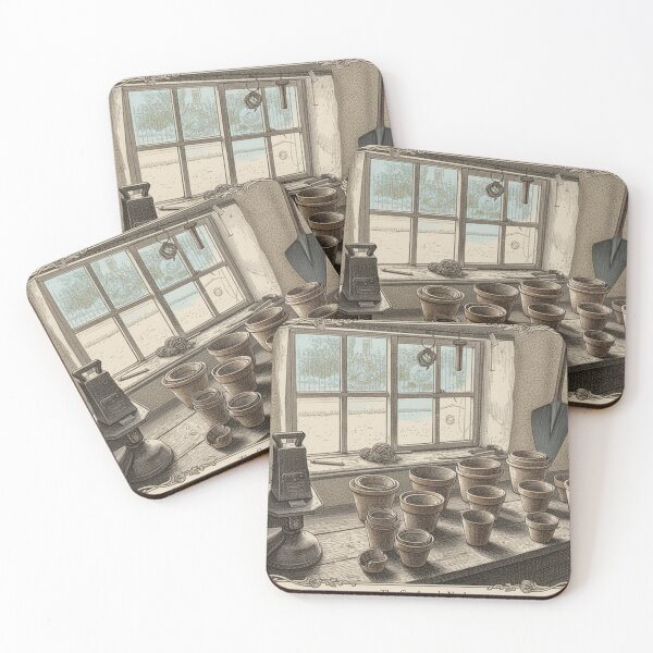 Item preview, The Gardener’s Nook - Vintage Potting Shed Illustration designed and sold by VistaPainterArt.