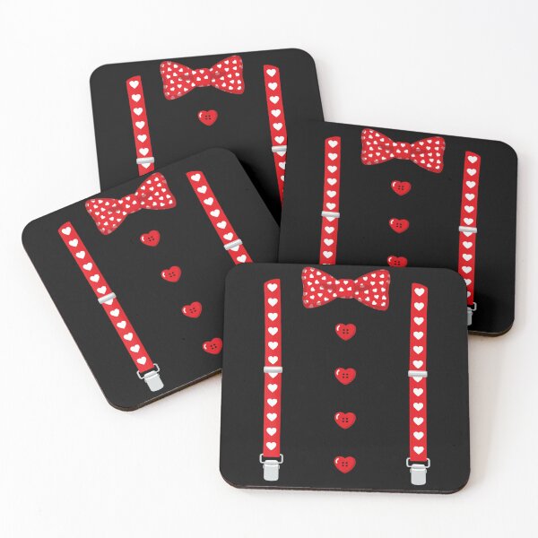 Item preview, Heart Pattern Suspenders Bowtie Valentines Costume Graphic Design designed and sold by LeonellDavy.