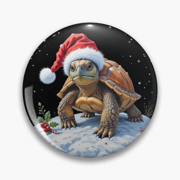 Item preview, Christmas Eastern Box Turtle | Realistic Hand-Drawn Holiday Art designed and sold by BloomStudio1.