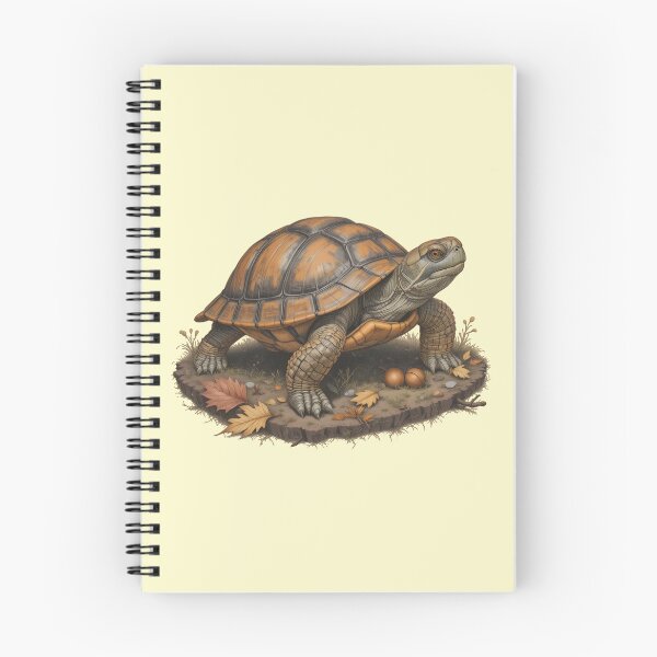 Item preview, Realistic Eastern Box Turtle Art | Autumn Forest Wildlife | Colored Pencil Illustration designed and sold by BloomStudio1.