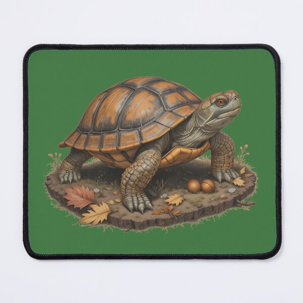Item preview, Realistic Eastern Box Turtle Art | Autumn Forest Wildlife | Colored Pencil Illustration designed and sold by BloomStudio1.