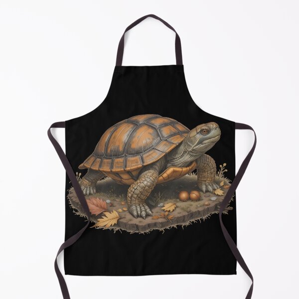 Item preview, Realistic Eastern Box Turtle Art | Autumn Forest Wildlife | Colored Pencil Illustration designed and sold by BloomStudio1.
