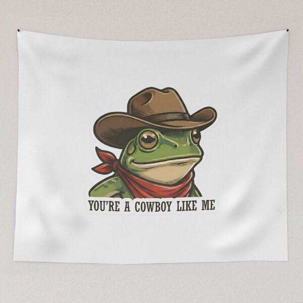 Item preview, You’re a Cowboy Like Me Frog Design designed and sold by MukuMint.