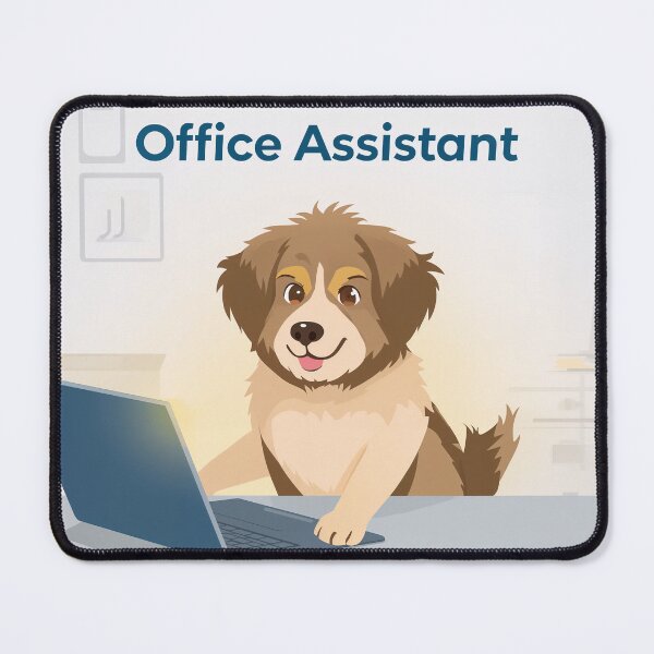 Item preview, Office Assistant – Dog Edition designed and sold by InkoraStudios.