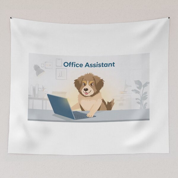 Item preview, Office Assistant – Dog Edition designed and sold by InkoraStudios.