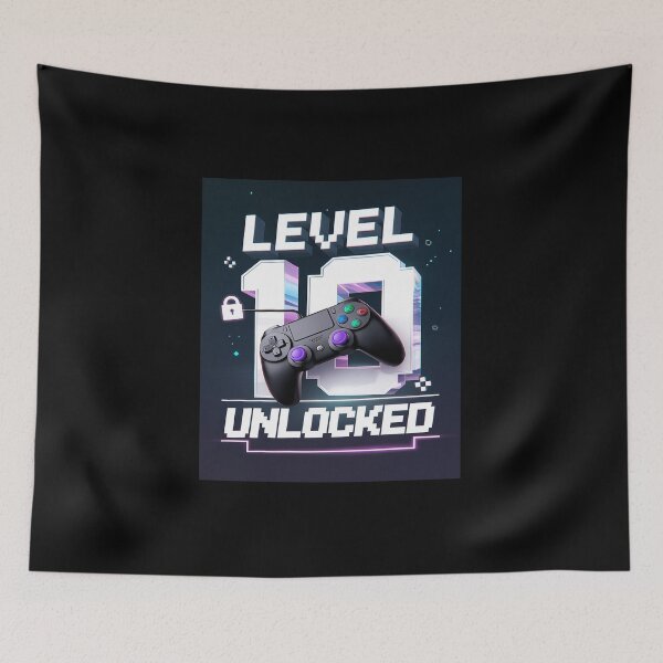 Item preview, Level 10 Unlocked Video Gamer 10th Birthday for Boys designed and sold by DigitaldeligArt.