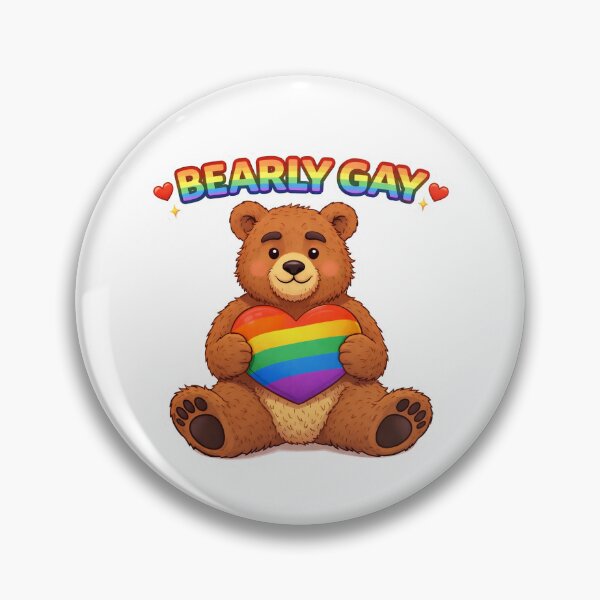 Item preview, Bearly Gay Rainbow Bear Pride Sticker designed and sold by MPForet.