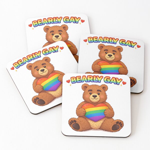 Item preview, Bearly Gay Rainbow Bear Pride Sticker designed and sold by MPForet.