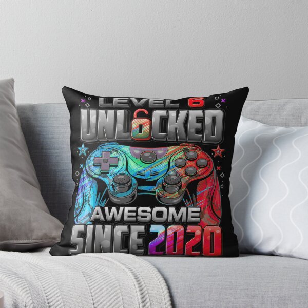 Item preview, Level 6 Unlocked Gamer Controller Birthday Funny Typography Design designed and sold by PonyRoniku.