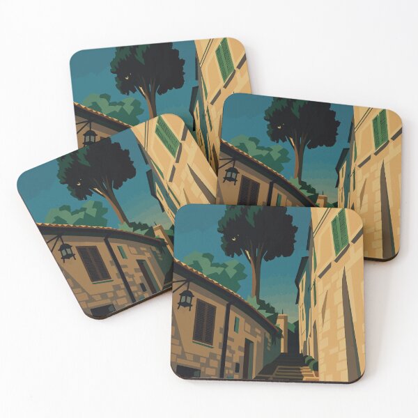 Item preview, Italy - Assisi Alleyway - Sunlit Stone Street Illustration designed and sold by darekkocurek.