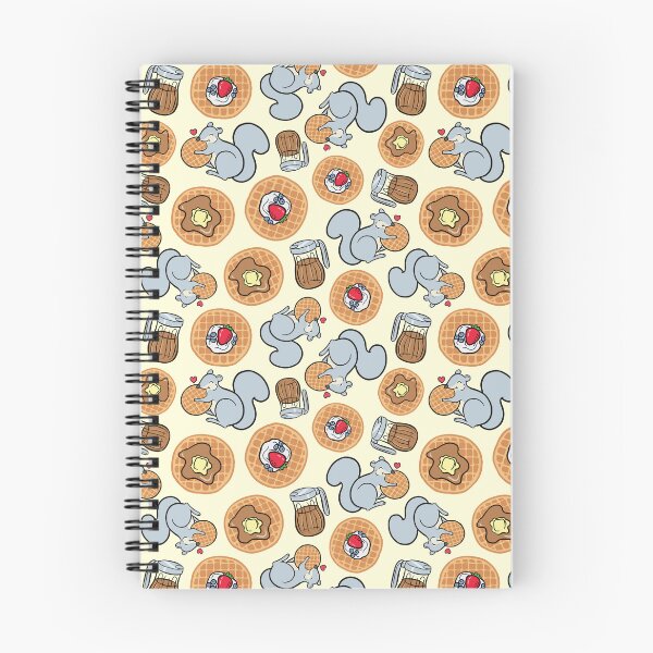 Item preview, Squirrels and Waffles Fun Cute Silly Breakfast Cartoon Whimsical Pattern - Pastel Yellow designed and sold by HappyHannahArt.