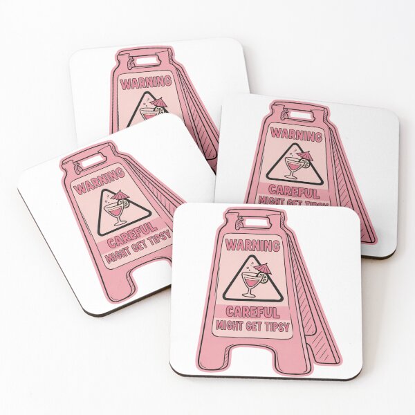 Item preview, Pink Warning Sign Might Get Tipsy designed and sold by madebydagz.