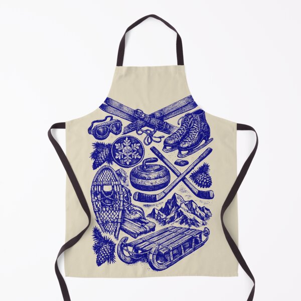 Item preview, Navy Blue Winter Sports - Vintage Blueprint Style designed and sold by DigitalGlade.