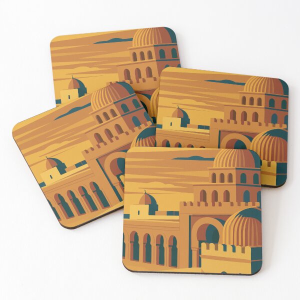 Item preview, Kairouan Tunisia – Sunset Islamic Architecture Illustration designed and sold by darekkocurek.