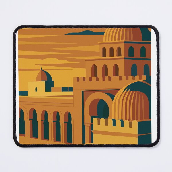 Item preview, Kairouan Tunisia – Sunset Islamic Architecture Illustration designed and sold by darekkocurek.