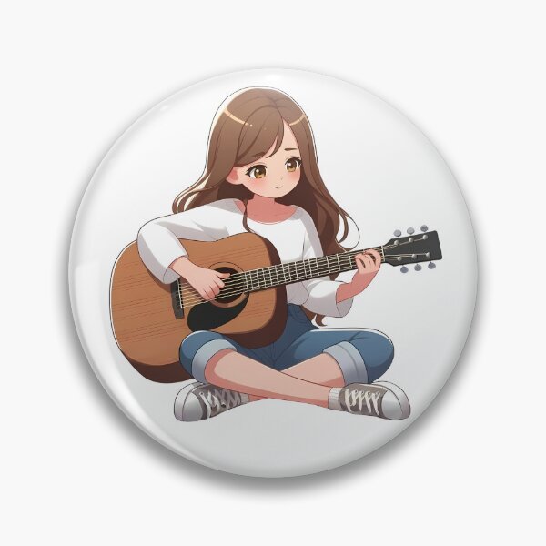 Item preview, Girl playing guitar – National Guitar Day designed and sold by Art-Arcade6.