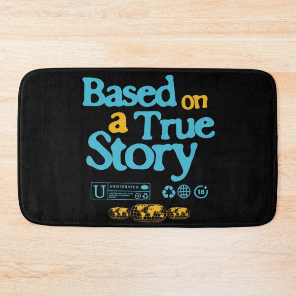 Item preview, Based On A True Story Retro Rating Style Typography Graphic designed and sold by PonyRoniku.