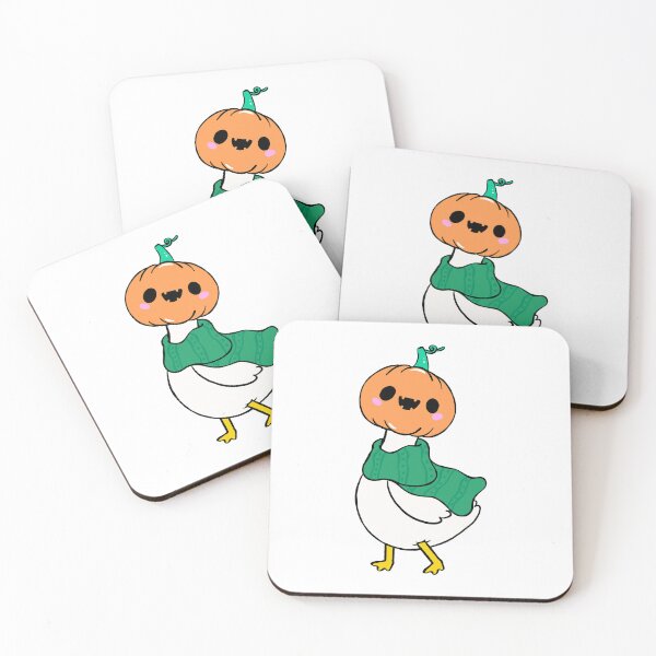 Item preview, Cute Pumpkin Head Goose – Cozy Halloween Duck Illustration designed and sold by Horrify.
