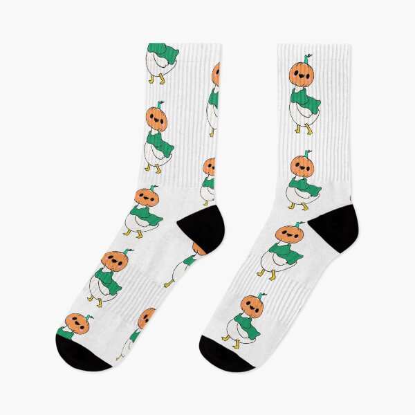 Item preview, Cute Pumpkin Head Goose – Cozy Halloween Duck Illustration designed and sold by Horrify.