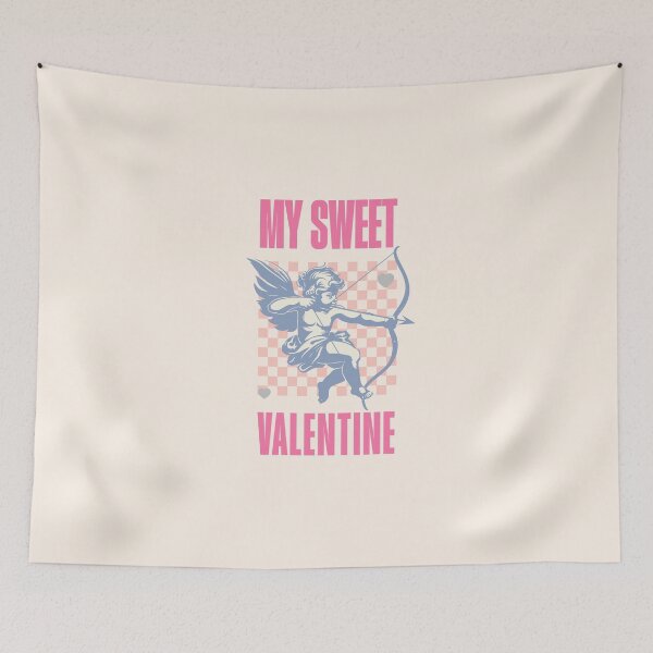 Item preview, Vintage Cupid Sweet Valentines Day - Classical Angel Blue Illustration designed and sold by MakitoDesign.