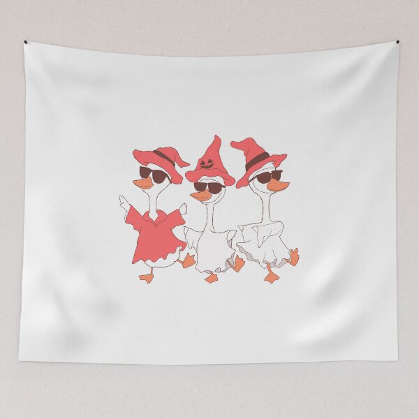 Item preview, Cool Witch Geese Trio – Funny Halloween Goose Illustration designed and sold by Horrify.