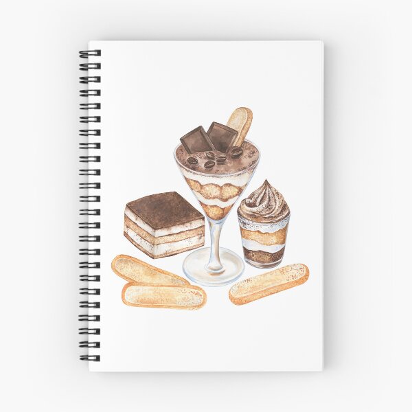 Item preview, Tiramisu Italian Dessert Watercolor Illustration designed and sold by Flowersforbear.