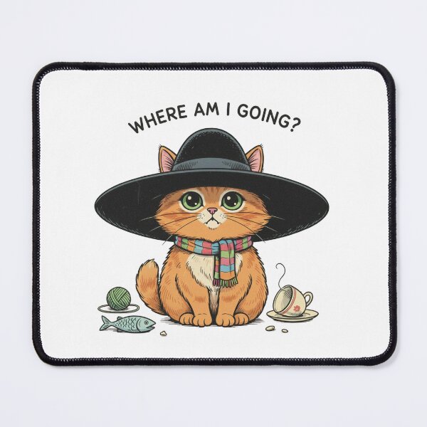 Item preview, Lost in Thoughts Cat – Cute Whimsical Adventure Tee designed and sold by Iunova.