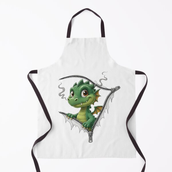 Item preview, Cute Dragon Zipper Peek Cartoon Illustration designed and sold by aaljone007.