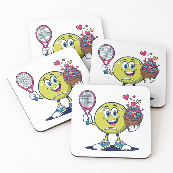 Item preview, Tennis Ball Game Valentine Hearts  designed and sold by colorleafz.