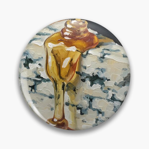 Item preview, Amber & Blue - Gourmet Blue Cheese & Honey Impasto Art A Bold & Sophisticated Gift for Cheese Lovers, Foodies, and Modern Kitchens designed and sold by LoliDesignShop.