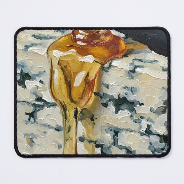 Item preview, Amber & Blue - Gourmet Blue Cheese & Honey Impasto Art A Bold & Sophisticated Gift for Cheese Lovers, Foodies, and Modern Kitchens designed and sold by LoliDesignShop.