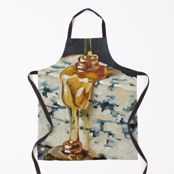 Item preview, Amber & Blue - Gourmet Blue Cheese & Honey Impasto Art A Bold & Sophisticated Gift for Cheese Lovers, Foodies, and Modern Kitchens designed and sold by LoliDesignShop.