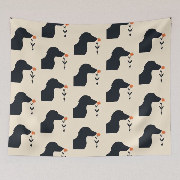 Item preview, Dachshund Silhouette Flower Wiener Dog designed and sold by Dachshund Society.