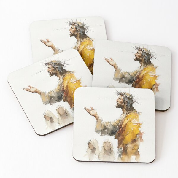 Item preview, Station VIII – Jesus Meets the Women of Jerusalem – Modern Stations of the Cross Watercolor designed and sold by FaithArtCrea.