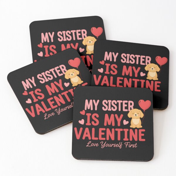 Item preview, Adorable Puppy Sister Valentine's Day Graphic designed and sold by Silent Watch Threads..