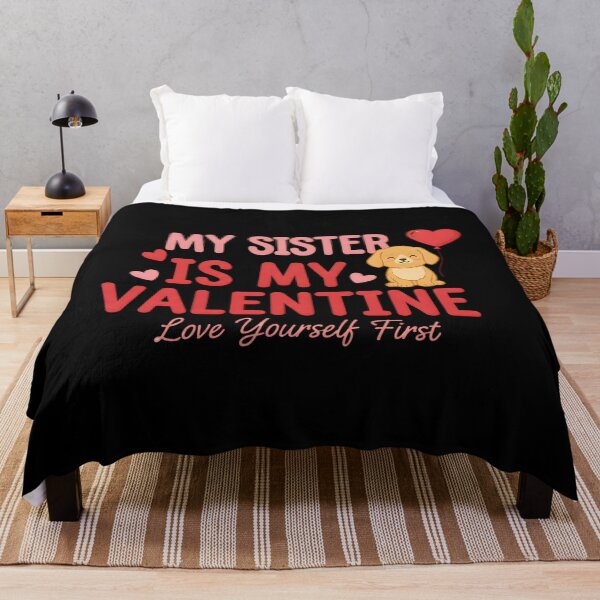 Item preview, Adorable Puppy Sister Valentine's Day Graphic designed and sold by Silent Watch Threads..