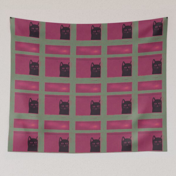 Item preview, Cat in the window designed and sold by ellealsopaints.