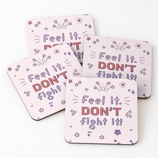 Item preview, Feel It. Don’t Fight It – Gentle Self Care Quote designed and sold by ItsPurpleFox.