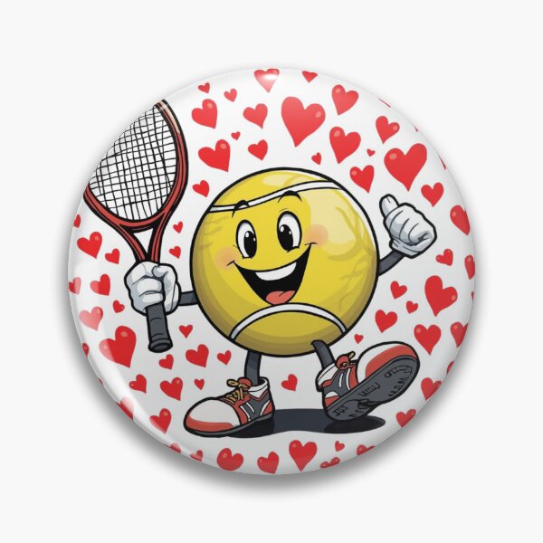 Item preview, Tennis Game Ball Valentine Hearts Sticker Magnet Gifts  designed and sold by colorleafz.