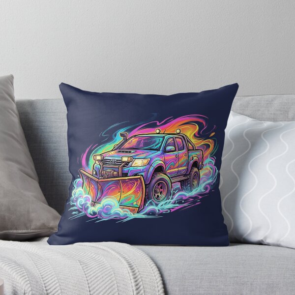 Item preview, Neon Snow Plow Pickup – Psychedelic Street Art Truck designed and sold by JaaGo PopLab.