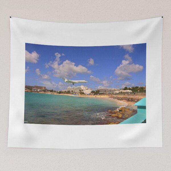 Item preview, Private Plane Landing In Saint Martin designed and sold by LisaWootenPhoto.