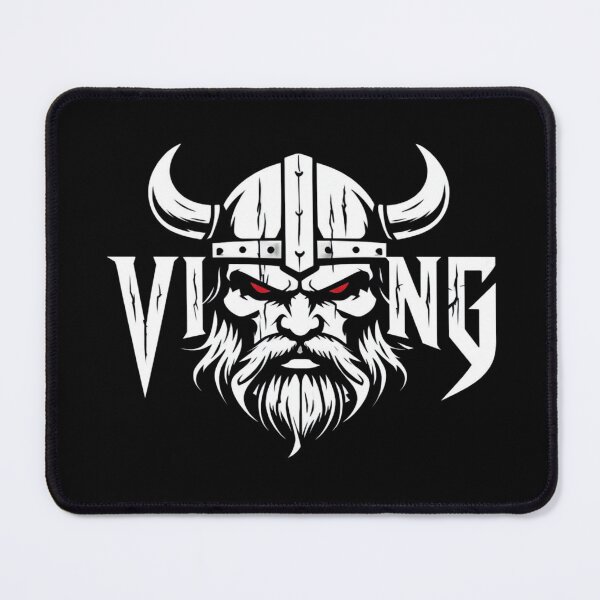 Item preview, Fierce Viking Warrior Face with Horned Helmet – Norse Mythology Art for Apparel & Posters designed and sold by Bright Nest Studio.