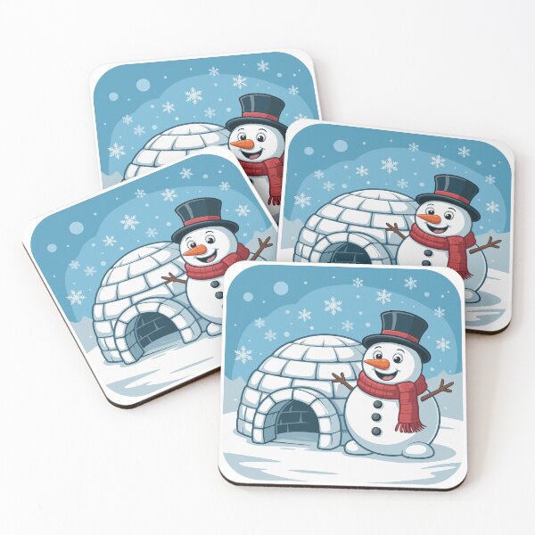 Item preview, A snowman and an igloo designed and sold by desinganddecor.