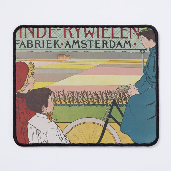 Item preview, Amsterdam Bicycle Factory Advertising Poster (1896) designed and sold by 19th Century in Color.