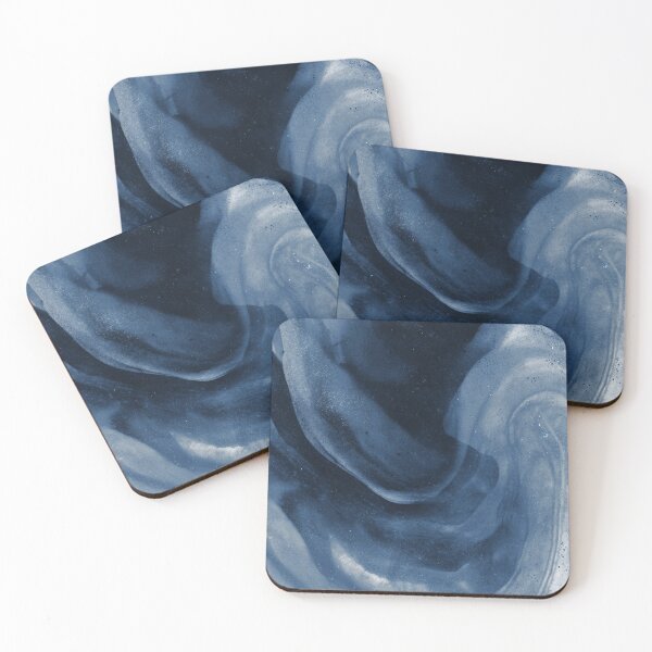 Item preview, Dusty Blue Ink Swirl - Moody Indigo Wash designed and sold by trajeado14.